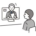 Online Interview Male SVG Icon
